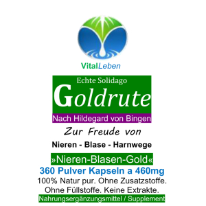 Echte Goldrute Solidago 360 Kräuter Kapseln nach Hildegard von Bingen