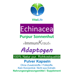 Echinacea Purpur Sonnenhut Adaptogen 120 Pulver Kapseln