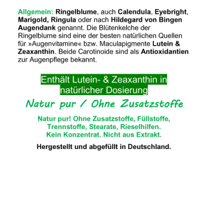 AugenDank Ringelblume Lutein & Zeaxanthin 120 Pulver Kapseln