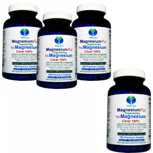 Tri-Magnesium Citrat Organisches Magnesium Pur 720 Pulver-Kapseln