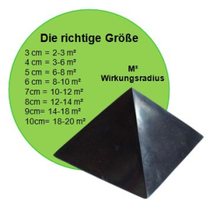 Schungit Shungit Pyramide ca. 7x7cm Energie SET + Täschchen & Beschreibung