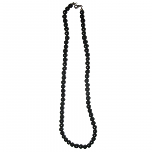 Schungit Shungite Schmuck 6mm Kette Kugelkette Halskette ca. 45cm lang inklusive 925 SILBER Verschluss