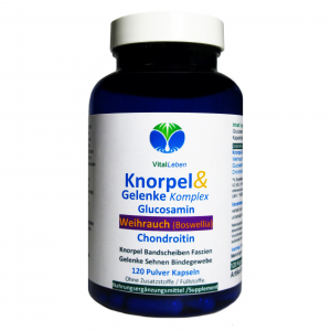 Knorpel & Gelenke Komplex Weihrauch Glucosamin Chondroitin 120 Pulver Kapseln