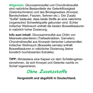Weihrauch Knorpel & Gelenke Komplex + Glucosamin & Chondroitin 120 Pulver Kapseln