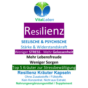 Resilienz - psychische & seelische Widerstandskraft stärken 120 Kräuter Kapseln