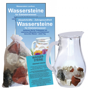 Edelsteinwasser Diät Kombination 5-tlg Set Wassersteine + 1 Liter Krug