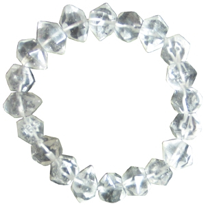 Herkimer Diamant ca. 1cm Kristalle poliert Edelsteinarmband
