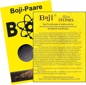 Regenbogen Boji-Paar ca. 55-60mm lebende Steine inkl. Original-Zertifikat + Booklet
