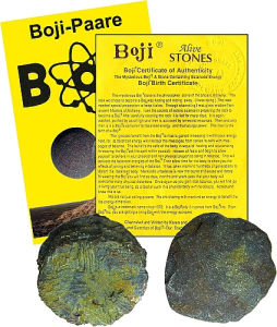 Regenbogen Boji-Paar ca. 50mm lebende Steine inkl. Original-Zertifikat + Booklet