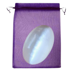SELENIT Kristall Anti-Stress Chakra Linse 7cm für Meditation, Ruhe, Entspannung.