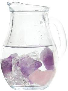 Wassersteine zur Trinkwasser Energetisierung 5-tlg SET mit 1,0 L Glaskrug + Buch