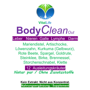 BODY Clean Out 12 Kräuter + Bitterstoffe NATUR pur 360 Kapseln