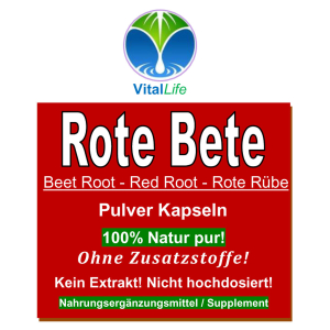 Rote Bete, Rote Beete 120 Pulver Kapseln