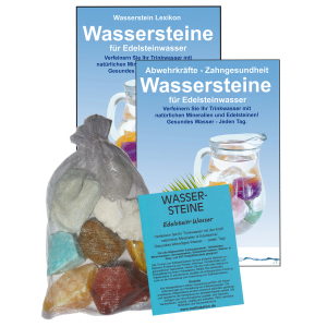 Edelsteinwasser Magen & Darm 4-tlg Set Wassersteine 300g