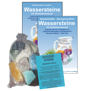 Edelsteinwasser Mineralien & Spurenelemente 4-tlg Set Wassersteine 300g