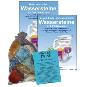 Edelsteinwasser Verdauung & Stoffwechsel 4-tlg Set Wassersteine 300g