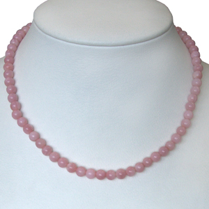 Andenopal rosa 6mm Kugelkette ca. 45cm lang