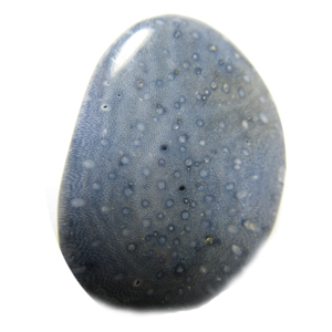 Schaumkoralle blau Schmeichelstein, ca. 2-4cm