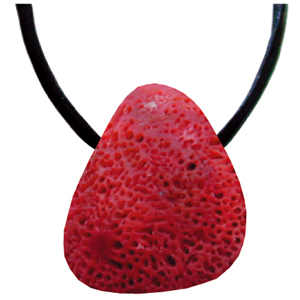 Koralle rot Schmeichelstein gebohrt ca. 2-4cm