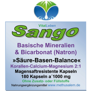 Sango basische Mineralien + Bicarbonat (Natron) 180 Kapseln