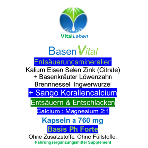 BasenVital Basis-pH-Forte 180 Pulver Kapseln