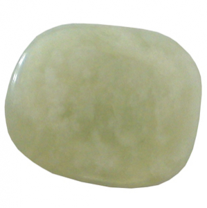 Grüne Jade Schlaf-Stein mit Täschchen und Beschreibung ca. 3-5cm