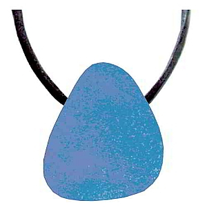 Blauquarz Schmeichelstein gebohrt ca. 2-4cm