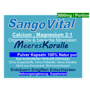 SangoVital Meereskoralle Kalzium & Magnesium 120 Kapseln