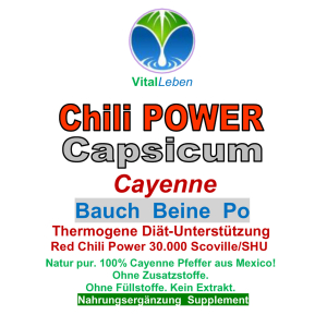 Chili POWER CAPSICUM PRO F-BURNER 120 Cayenne Kapseln