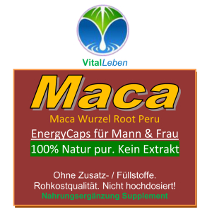 Maca Wurzel EnergyCaps für Mann & Frau 120 Kapseln